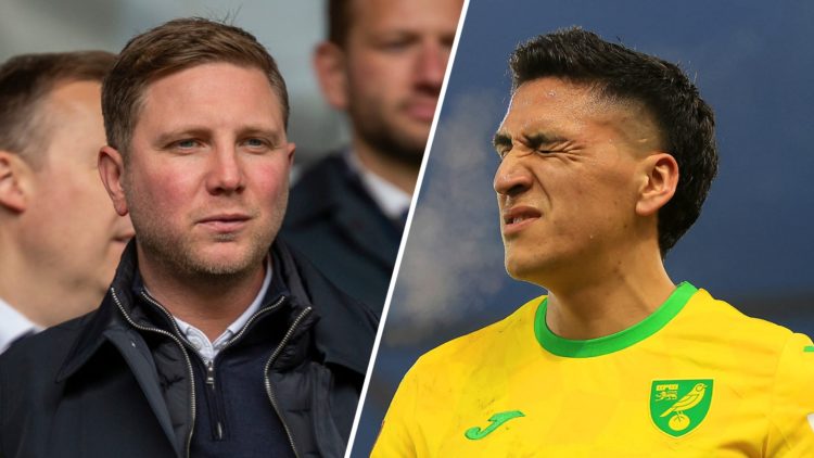 Norwich City duo Ben Knapper (left) and Marcelino Nunez (right)