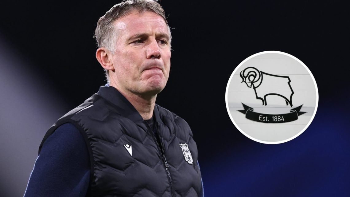 Phil Parkinson manager / head coach of Wrexham ahead of the Sky Bet League One match between Huddersfield Town AFC and Wrexham AFC. Inset, Derby Co...
