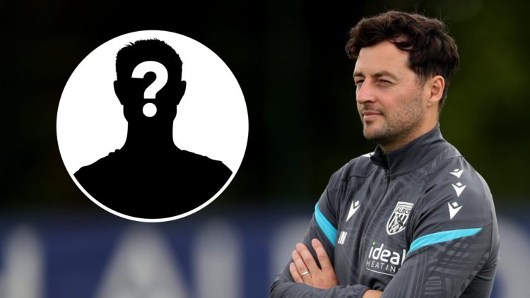 Ryan Mason looks on in West Brom training (main) and mystery player (inset)
