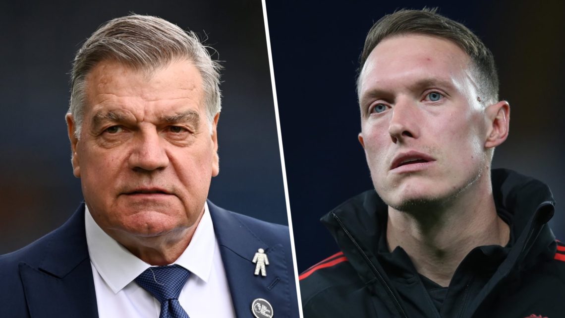 Split image of Sam Allardyce and former Manchester United defender Phil Jones.