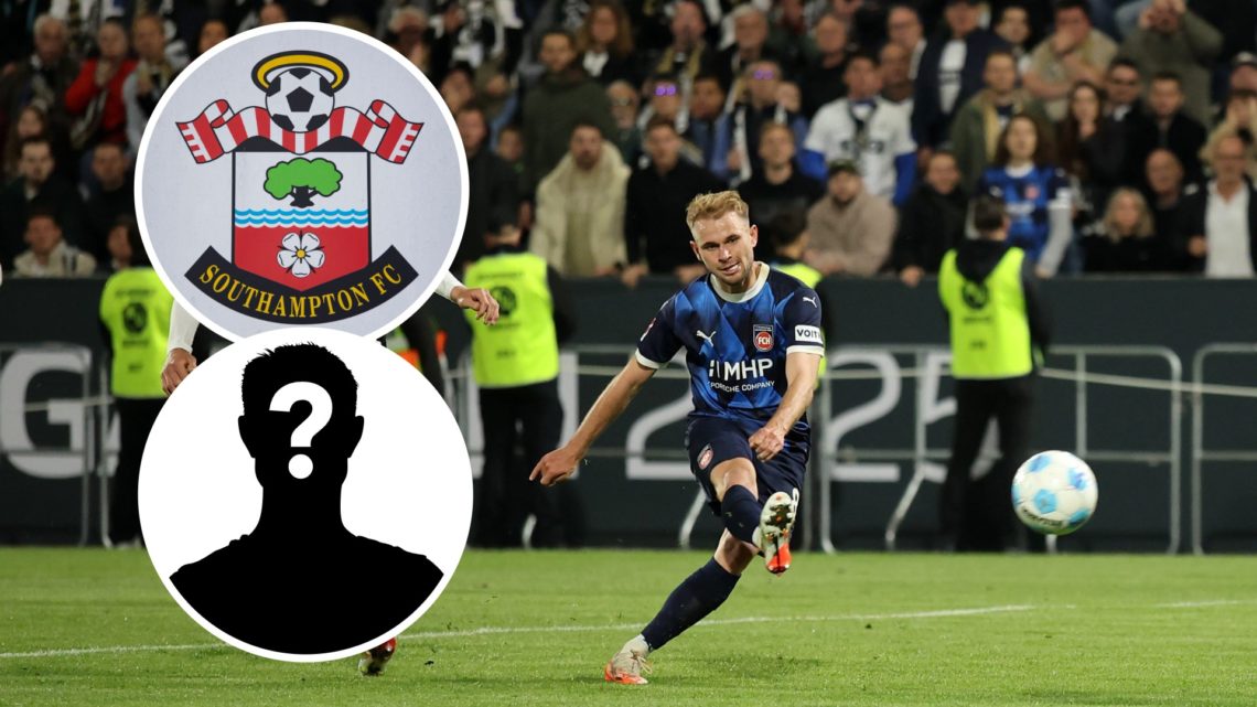Leo Scienza of 1.FC Heidenheim 1846 scores his team's second goal during the Bundesliga playoffs second leg match between SV Elversberg and 1. FC H...
