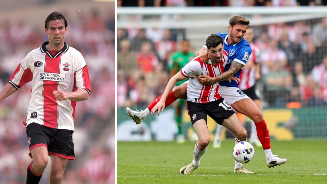 Jo Tessem of Southampton on the ball during the FA Carling Premiership match against Wimbledon, Finn Azaz tussles for the ball during Southampton v...