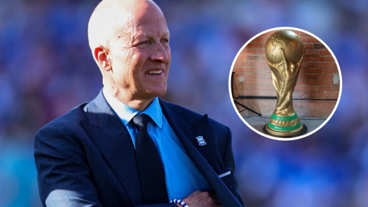 Birmingham City owner Tom Wagner. Inset, FIFA World Cup.