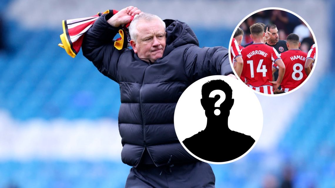 Chris Wilder celebrates with a scarf after Sheffield United beat Sheffield Wednesday, an inset of Ruben Selles addressing the Sheffield United play...